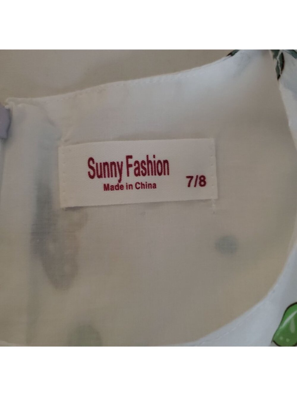 Sunny Fashion Girls Butterfly Green Double Bow Tie Summer Beach Sundress Sz 7/8 - Picture 10 of 16